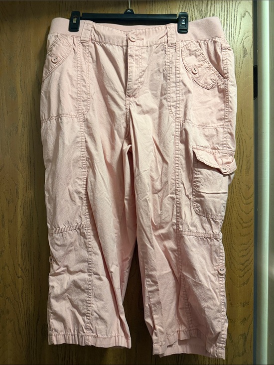 St. John's Bay Pants - St. John's Bay Light Pink Cargo Capris